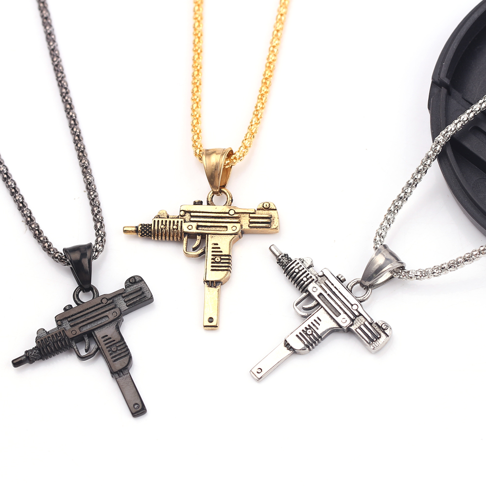Men'S Accessories And Jewelry - Colar Pingente de Arma de Fogo