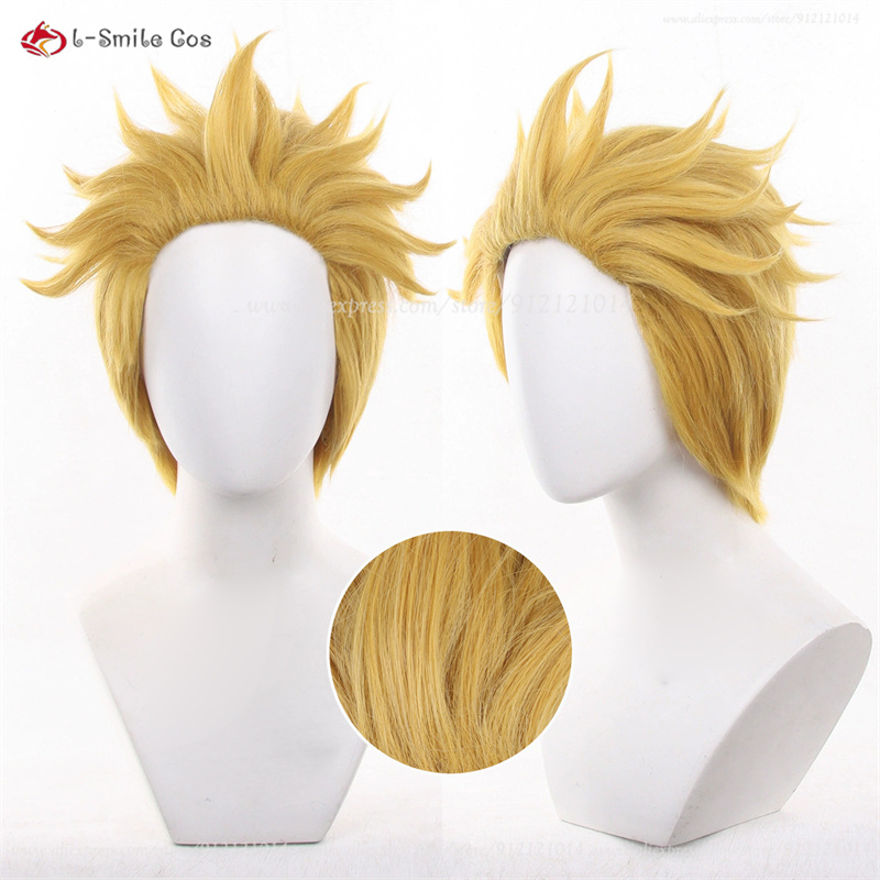 Men'S Yellow Accessories - Peruca de Cosplay Anime Engine 32cm