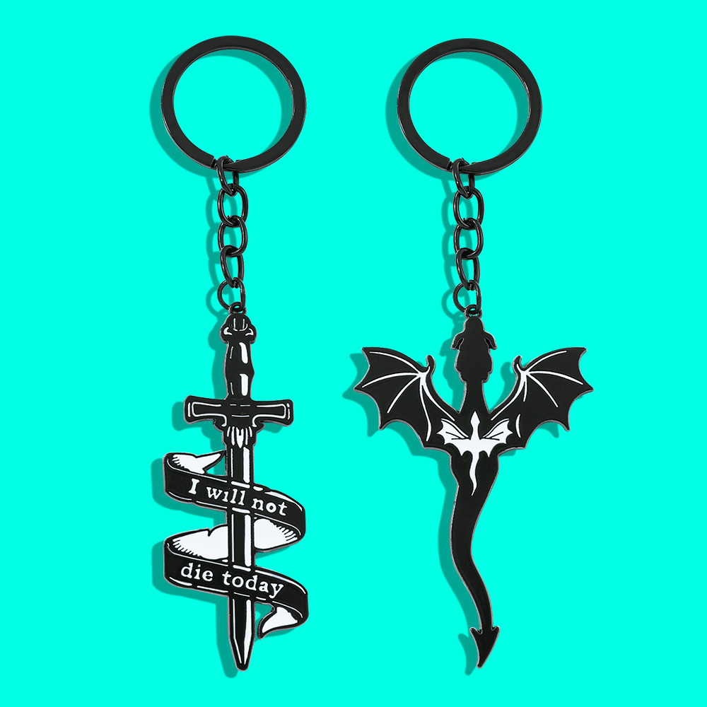 Men'S Accessories And Jewelry - Chaveiro de Dragão Preto Fourth Wing,