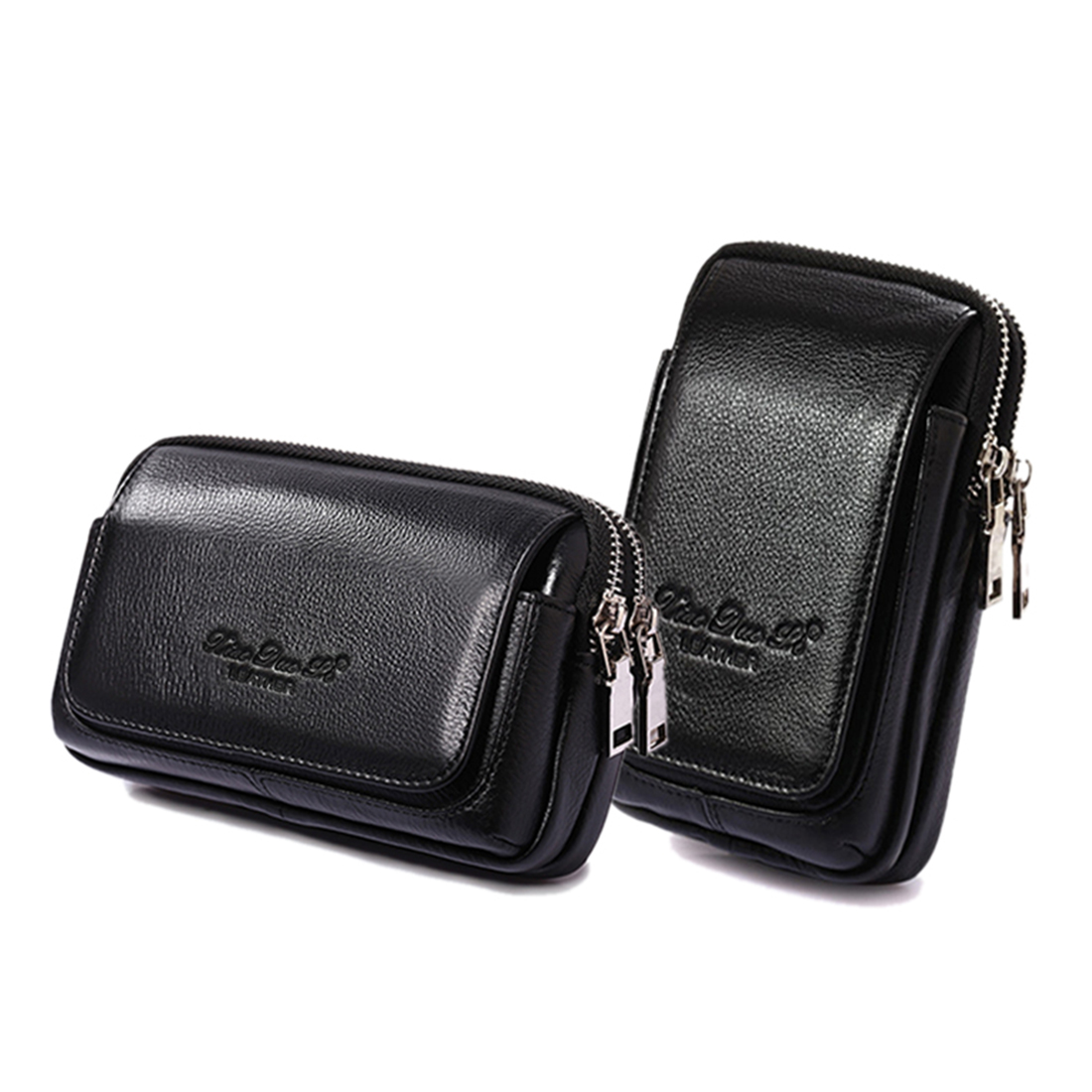 Men Accessories Bag - Homens de couro genuíno cintura fanny