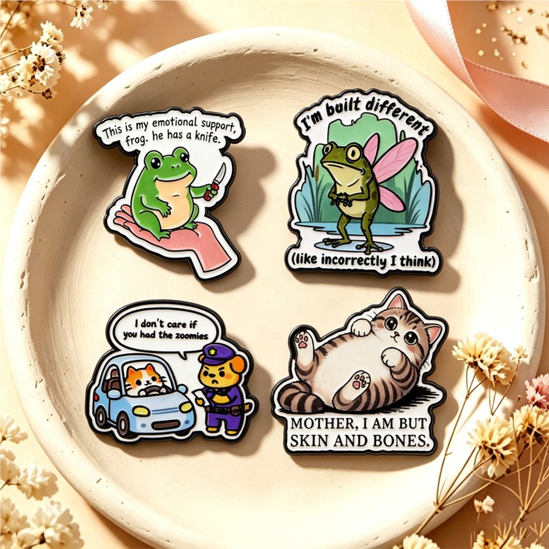 Lapel Pin Enamel - Pin de Esmalte com Personagens de