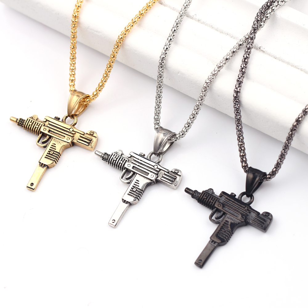 Colar Pingente de Arma de Fogo - Men'S Accessories And Jewelry avaliação e preço