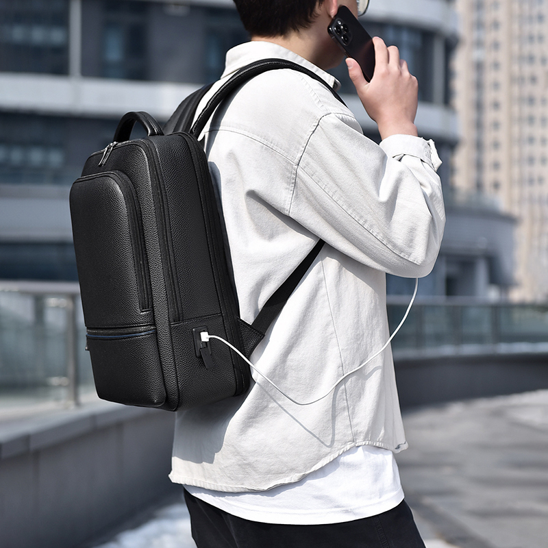 Mochila de couro PU para homen - Men Accessories Bag avaliação e preço